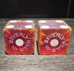 Vintage Dice Beverly Hills Supper Country Club Illegal Casino Newport Kentucky - Picture 1 of 6
