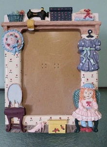 Themed Picture Frame 5x7 "Girls Sewing Room " Plex Glass And Ceramic - Picture 1 of 4