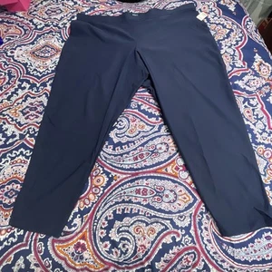 NEW Basic Editions Women's Dress Pants size 3XL, Navy Blue - Picture 1 of 6