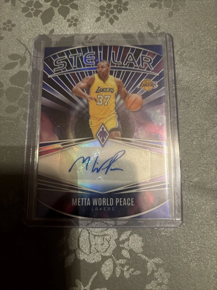 2023-24 Panini Phoenix - Stellar Signatures Metta World Peace #SS-MWP Purple /75 - Image 1 of 1