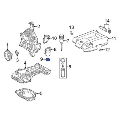 For Mercedes-Benz G55 AMG 05-11 Mercedes-Benz Engine Oil Filter Housing Seal - Изображение 1 из 2