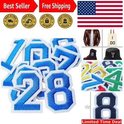 Customizable 30 PC Set of Iron-On Number Patches - Perfect for Dress & Decor - Image 1 of 4