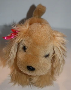 BATTAT Puppy Dog Plush Cocker Spaniel Schnauzer Pink Bow Stuffed Animal Soft Toy - Picture 1 of 15