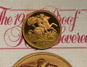 1980 Mezza Sterlina Oro Proof Gold Half Sovereign in Omaggio COA SPINK 4205 - Picture 1 of 5