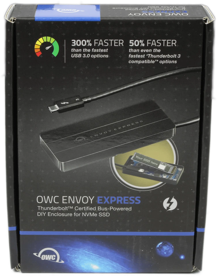 OWC Envoy Express M.2 NVMe Adapter Thunderbold 3 Laufwerksgehäuse Schwarz OVP Ne - Bild 1 von 4