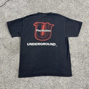 Vintage Playstation Underground Magazine Promo T Shirt Large Sony Video game - Picture 1 of 7