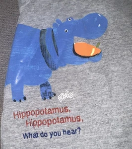 Rare Vintage Carters Eric Carle Hippopotamus 0-3 Mo Footless Romper One Piece - Bild 1 von 5
