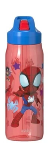 Marvel Zak! Spider Man Kids Straw Water Bottle, Durable Plastic Brand New - Picture 1 of 5