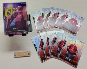 Gundam Card Game Resource set of 10 R005 C+ / EX Base Zaku II Char EXBP-004 set - Picture 1 of 19