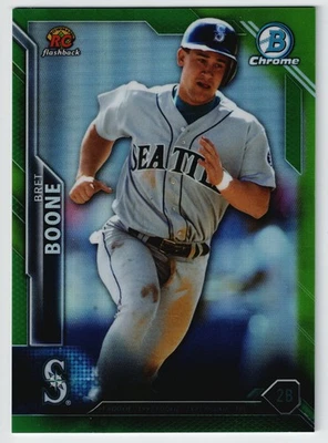 2016 Bowman Chrome Bret Boone Rookie Recollections Green Refractor /99 #RR-BB - Image 1 of 2