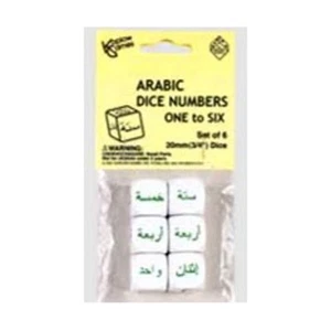 Koplow Foreign Language Dice d6 20mm Number Dice 1-6 - Arabic Words (6) New - Picture 1 of 1