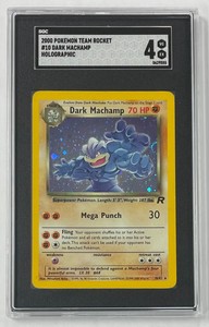 Dark Machamp Pokemon 2000 SGC 4 Team Rocket 10/82 Holo Graded Single Card