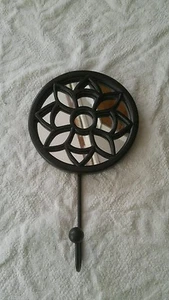 BLACK METAL COAT/HAT HANGER WITH MIRRORS - Bild 1 von 3
