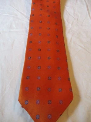 Corbata David Donahue naranja seda cuello Foto 1 de 2