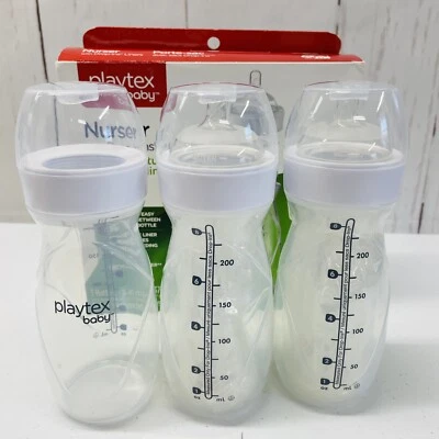Playtex Baby Nurser Bottles Starter Set 3 Pack - 2 new and 1 is bottle only - Image 1 of 4