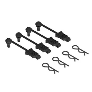 Arrma RC 1/10th Scale Body Clip Retainers (Black, 4pcs) ARAAR390165 - Picture 1 of 1