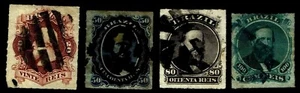 1876-77 Brasil #62-65 Ruleta - Usado - Principalmente en muy buen estado - CV $60.00 (ESP#1413) - Imagen 1 de 1