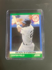 Deion Sanders New York Yankees 1991 Score Rising Star #6 Baseball “Prime Time NM
