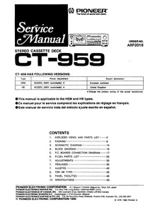 Service Manual-Anleitung für Pioneer CT-959 - Bild 1 von 1