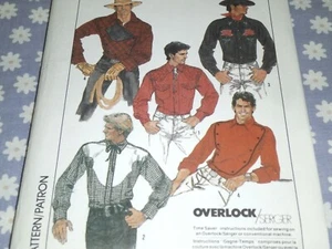 SIMPLICITY 8473 MEN'S FITTED FRONT BUTTONN WESTERN SHIRTS PATTERN UNCUT-SIZE 38 - Picture 1 of 3