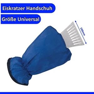 Eiskratzer Scheibenkratzer Handschuh mit Fell gefüttert Auto PKW Eisschaber  - Bild 1 von 1
