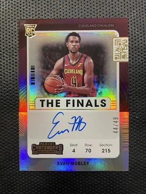 2021-22 PANINI CONTENDERS BASKETBALL EVAN MOBLEY ROOKIE FINALS ON CARD AUTO /49! - Image 1 of 2