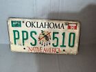 Vintage April 1996 Oklahoma License Plate Pps 510 Native America