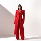 Fashion Women Suits Long Jackets Ladies Party Office Work Wear 2 Pieces Outfits