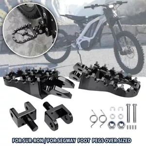 FOR SUR-RON FOOT PEGS OVERSIZED FOOT RESTS FOR SUR RON FOR SEGWAY FOOTPEGS BLACK - Picture 1 of 13