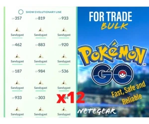 Pokémon Go BULK Sandygast x12 For TRADE || #1 PoGo Trader 🔥🔥 - Picture 1 of 4