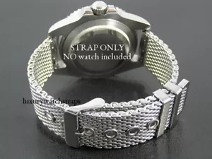 CINTURINO OROLOGIO MAGLIA SQUALO ACCIAIO BRACCIALE PER OROLOGIO OMEGA SPEEDMASTER SEAMASTER 20mm - Foto 1 di 7