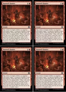 MTG - 4x ZOYOWA'S JUSTICE - Lost Caverns of Ixalan (U) - Picture 1 of 1