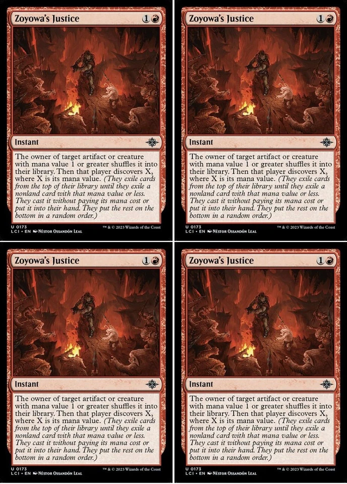 MTG - 4x ZOYOWA'S JUSTICE - Lost Caverns of Ixalan (U) - Image 1 of 1