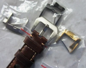20mm buckle for 22mm Race Rally Rallye Leather Watch Strap - Picture 1 of 3
