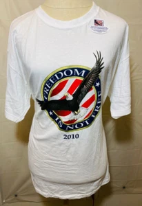 NWT Vintage M&O Knits “Freedom Is Not Free” 2010 T-Shirt Size L - Picture 1 of 4