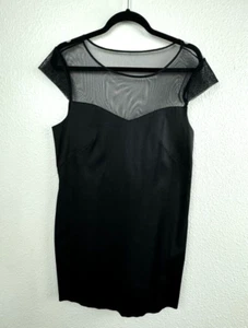 Abito donna vintage 14 nero trasparente aderente perla Georgina Chapman della Marchesa - Foto 1 di 13