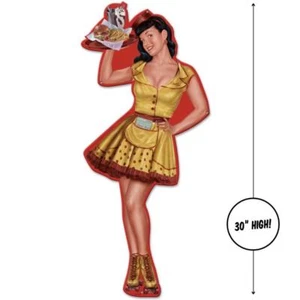 Letrero de metal Bettie Page pin up niña comedor coche salto patinaje hombre cueva garaje tienda club - Imagen 1 de 1