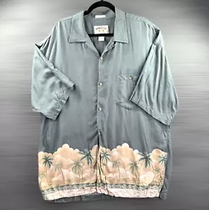 Camicia Bamboo Cay Uomo XXL 2XL Fine Resort Hawaiian Clouds Palm Beach Cruise Usato in ottime condizioni - Foto 1 di 10
