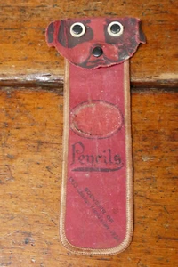 Vintage 1933-1934 Chicago Worlds Fair Souvenir Pencil Case Dog Shaped Top - Picture 1 of 7