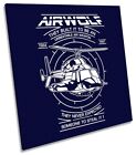 Airwolf Helicoper Picture CANVAS WALL ART Square Print