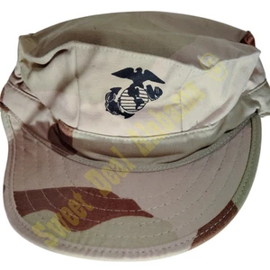 New, Vintage 1999 US Marine Corps Three Color Desert 8-Point Utility Cap, Medium - Picture 1 of 8
