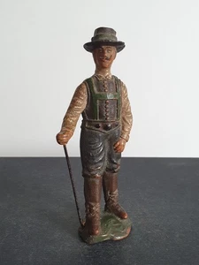 Emil Pfeiffer Elastolin Lineol Wanderer Bauer Austria Wien Masse 11 cm 1920 - Bild 1 von 6