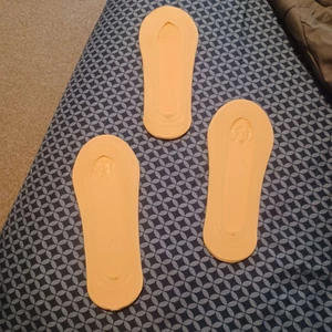 3 Paar unsichtbare Damensocken, tief ausgeschnittenes Innenfutter, rutschfest dünn - Bild 1 von 4