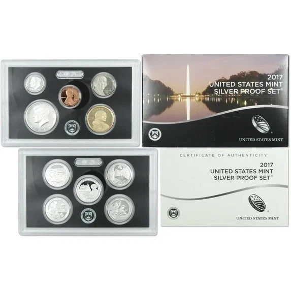 US Mint 2017 S Silver Proof Set - Complete with Box & COA - Image 1 of 1