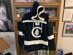 Chicago Cubs Navy Superior Lacer BIG OLD SCHOOL LOGO Pullover Hoodie Gr. M - Cool - Bild 1 von 12