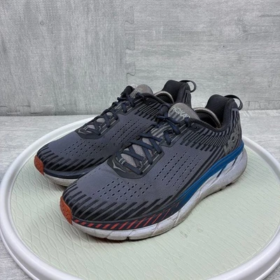 Zapatos para correr Hoka One One Clifton 5 para hombre 11 gris azul naranja Foto 1 de 4