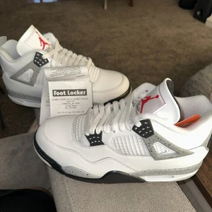 Nike Air Jordan 4 FV5029-100 Herren Weiß Zement Leder Lifestyle Schuhe TF7068 - Bild 1 von 1