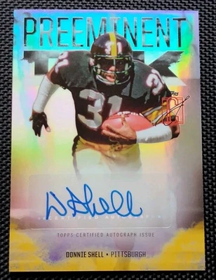 2025 Topps Signature Class Donnie Shell Autograph Preeminent Ink #PI-DS Steelers - Image 1 of 4