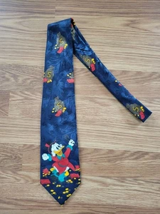 Vintage Disney Mickey Unlimited Scrooge McDuck Money Tie 90s DuckTales Holiday - Picture 1 of 5