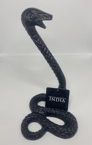 Black Metal Cobra Statue - 10 inches- Made in India - NWT - Picture 1 of 11